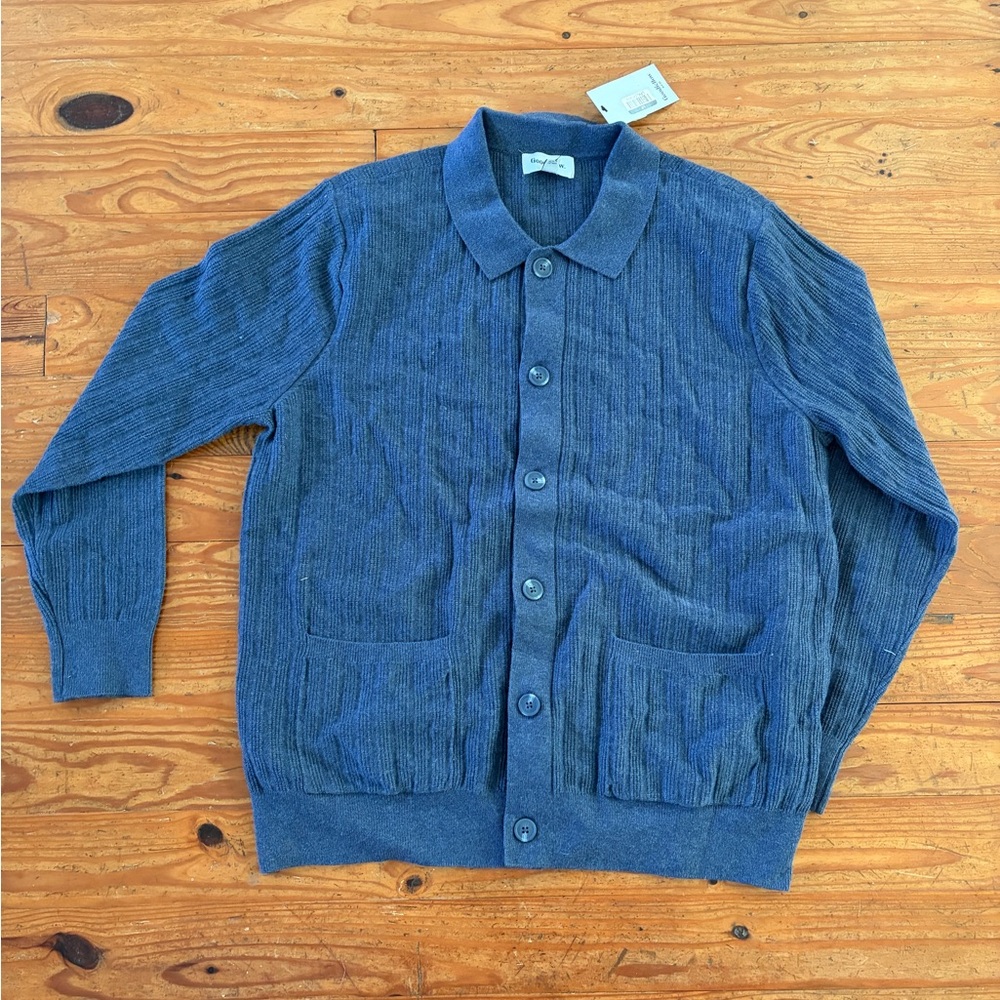 Goodfellow & Co Heather Blue Button-Up Cardigan